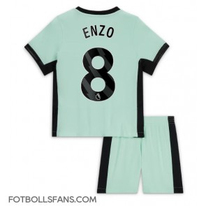 Chelsea Enzo Fernandez #8 Replika Tredje Tröja Barn 2023-24 Kortärmad (+ Korta byxor)